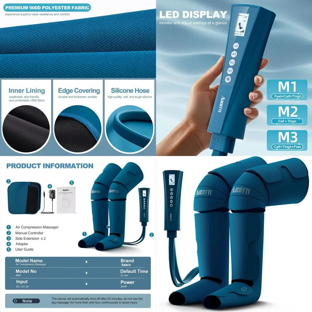 

Heated Leg Massager - Perfect Holiday & Parent's Day Gift for Pain Relief and Comfort