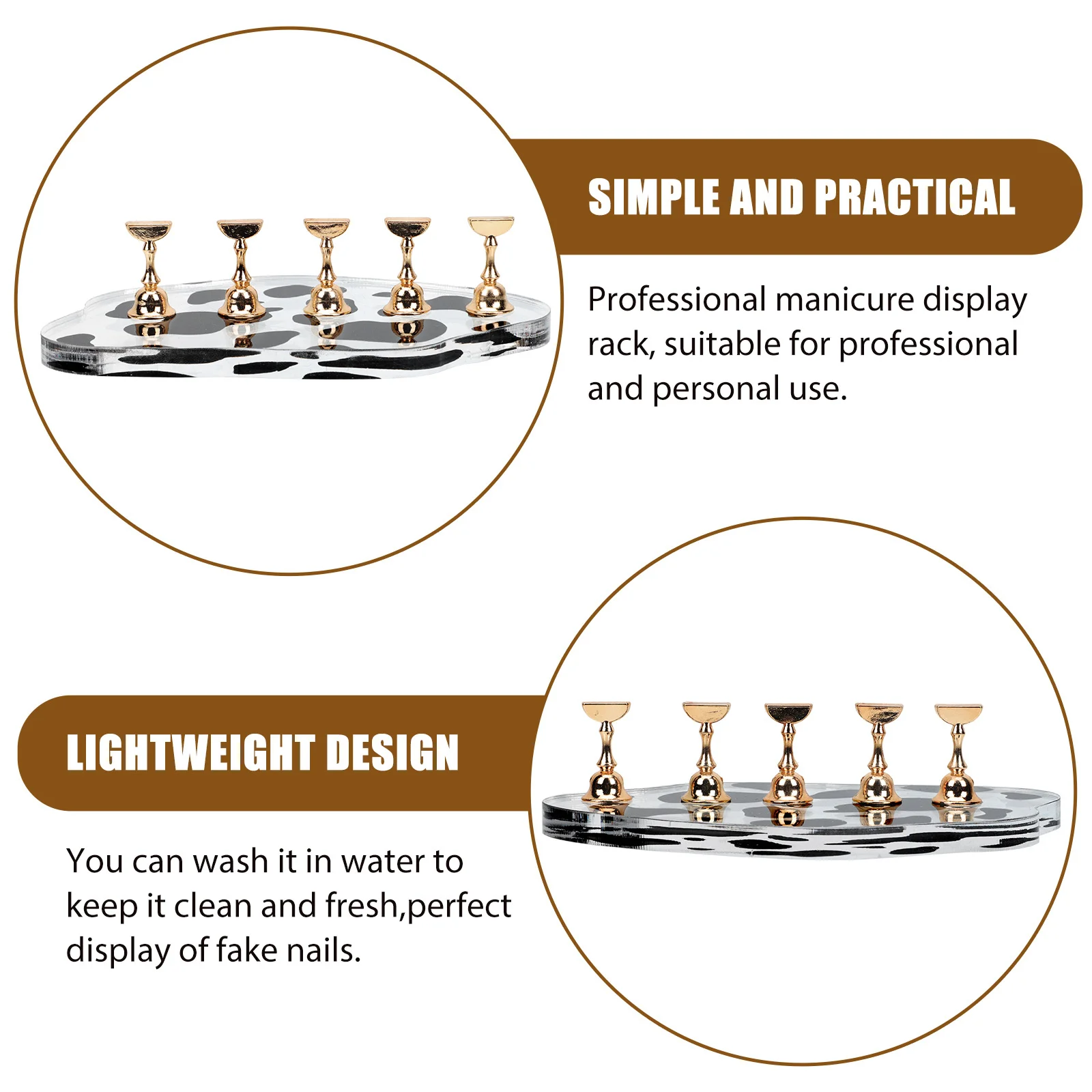 Présentoir à ongles, support de pratique, accessoire de manucure, outil d'art des ongles, conception pratique pour les artistes débutants en Salon
