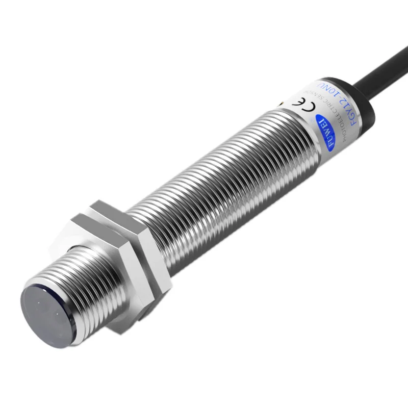 FUWEI FGY12-10NAU Cylindrical Photoelectric Sensor M12 Diffuse Reflection Infrared Sensor Probe Remote Detection