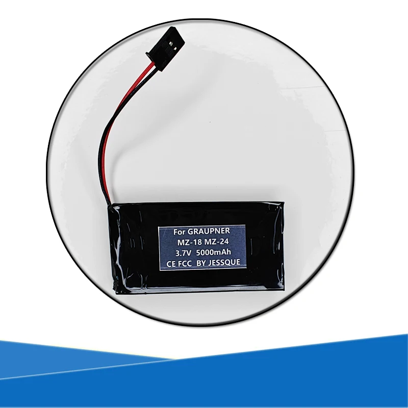 Rechargeable 3.7V 5000mAh Battery For GRAUPNER MZ-18 MZ-24 Remote control