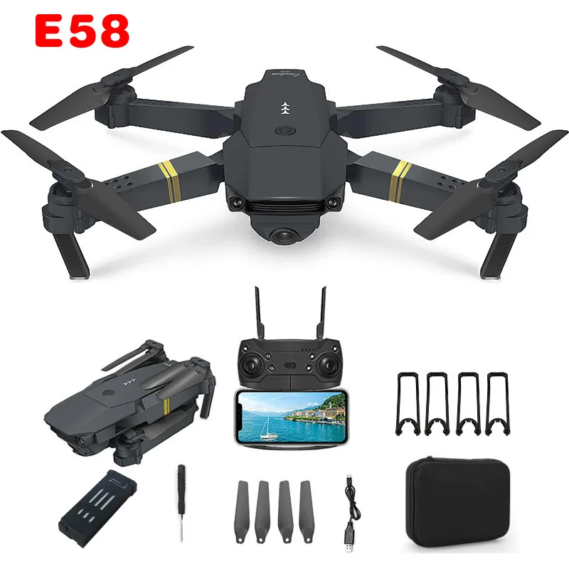 

NEW E58 RC Drone WiFi FPV Altitude Hold Foldable Quadcopter with Battery 1080P 4K HD Camera RC Drone Helicopter Drone Gift Toys