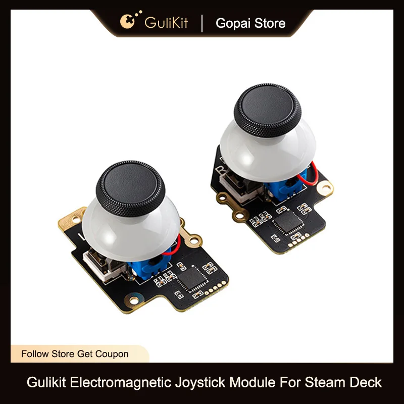 Gulikit SD02 Electromagnetic Joystick Module for Steam Deck Type A and Type B Joystick No Drifting Joystick Design for Repair