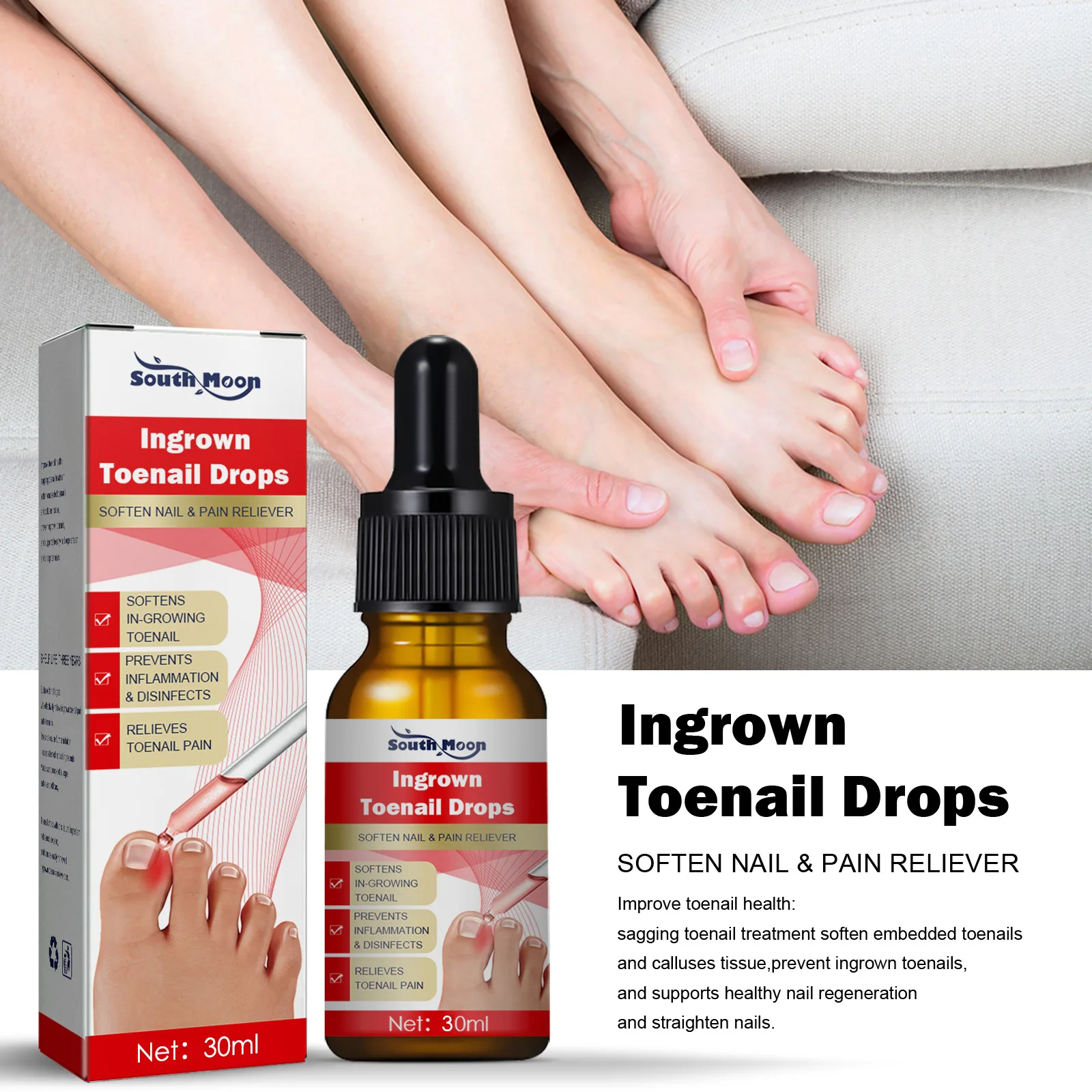 Ingrown Toenail Treatment Liquid Effective Serum Nail Correction Recover Oil Pain Reliever Nail Softener Repair Foot Nail Care