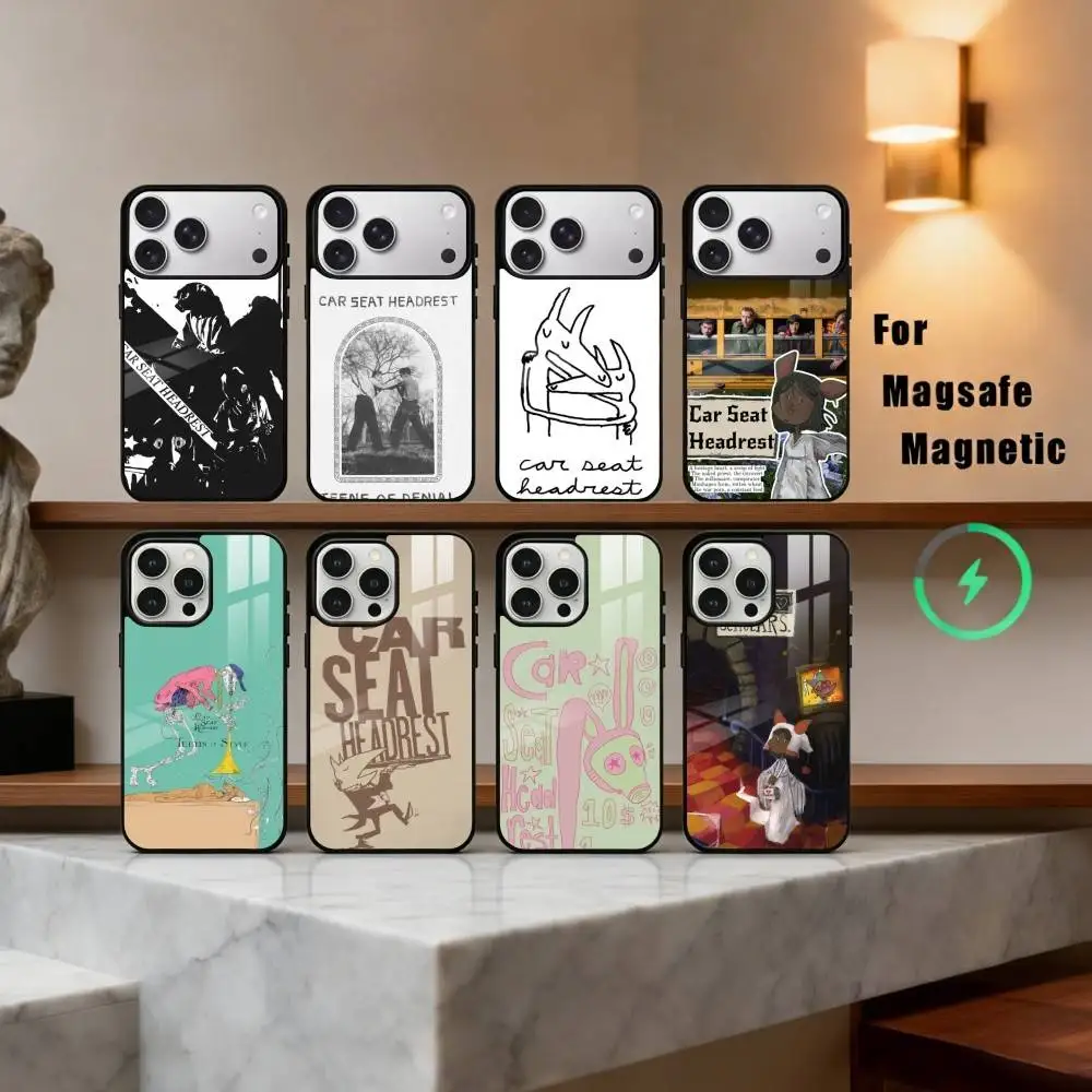 

C-Car S-Seat H-Headrest B-Band Phone Case For iPhone17,16,15,14,13,12,11 Plus,For Magnetic Wireless Charge Cover