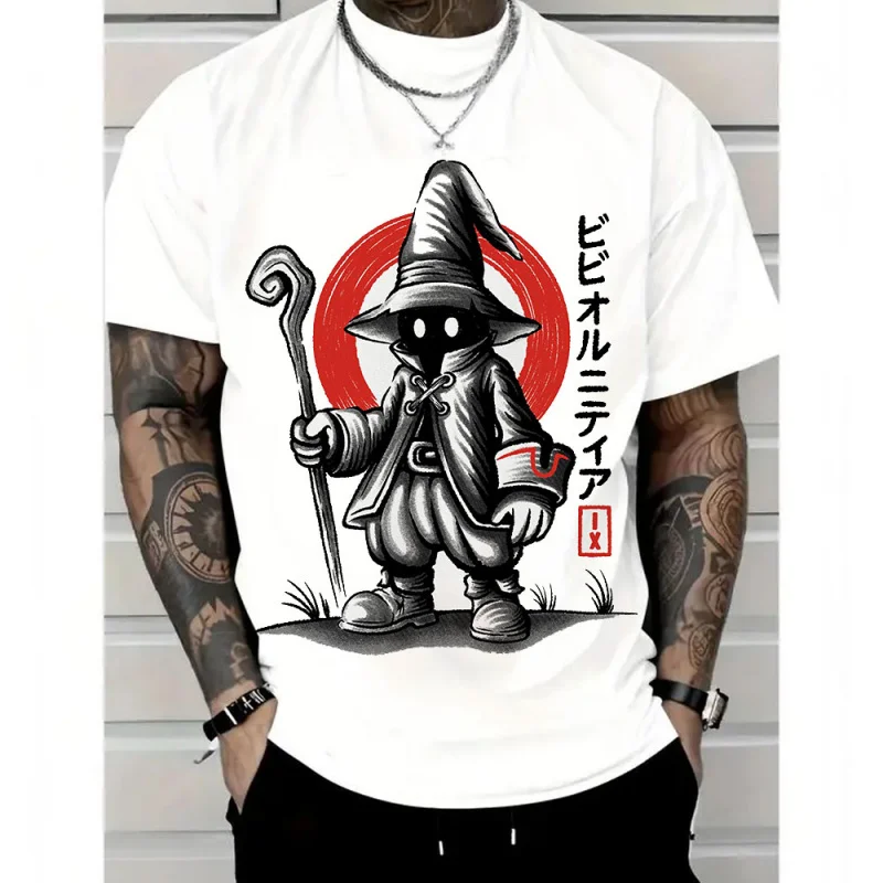 

Vivi Ornitier Sumi-e Final Fantasy Gift t shirt for RPG Gamer 100% cotton Short Sleeve Graphic clothes All size tops S-6XL
