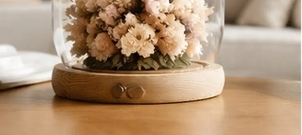 1Set Glass Dome Cover with Base for Preserved Flower Display Eternal Flower Glass Cloche Home Decor Display Cover