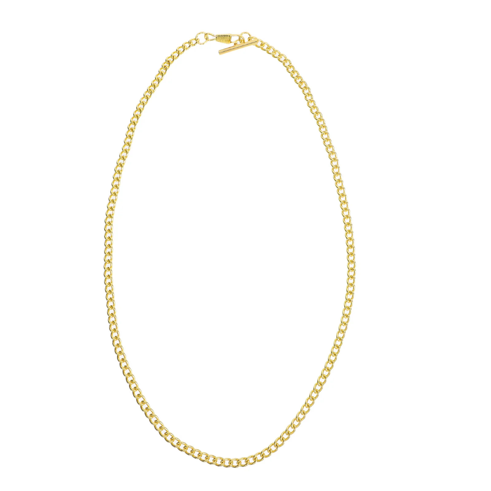 

Decent Metal Pocket Watch Chain Vintage T-Bar Buckle 65cm Jeans Belt Chain for Men Women Retro Style Durable Glossy