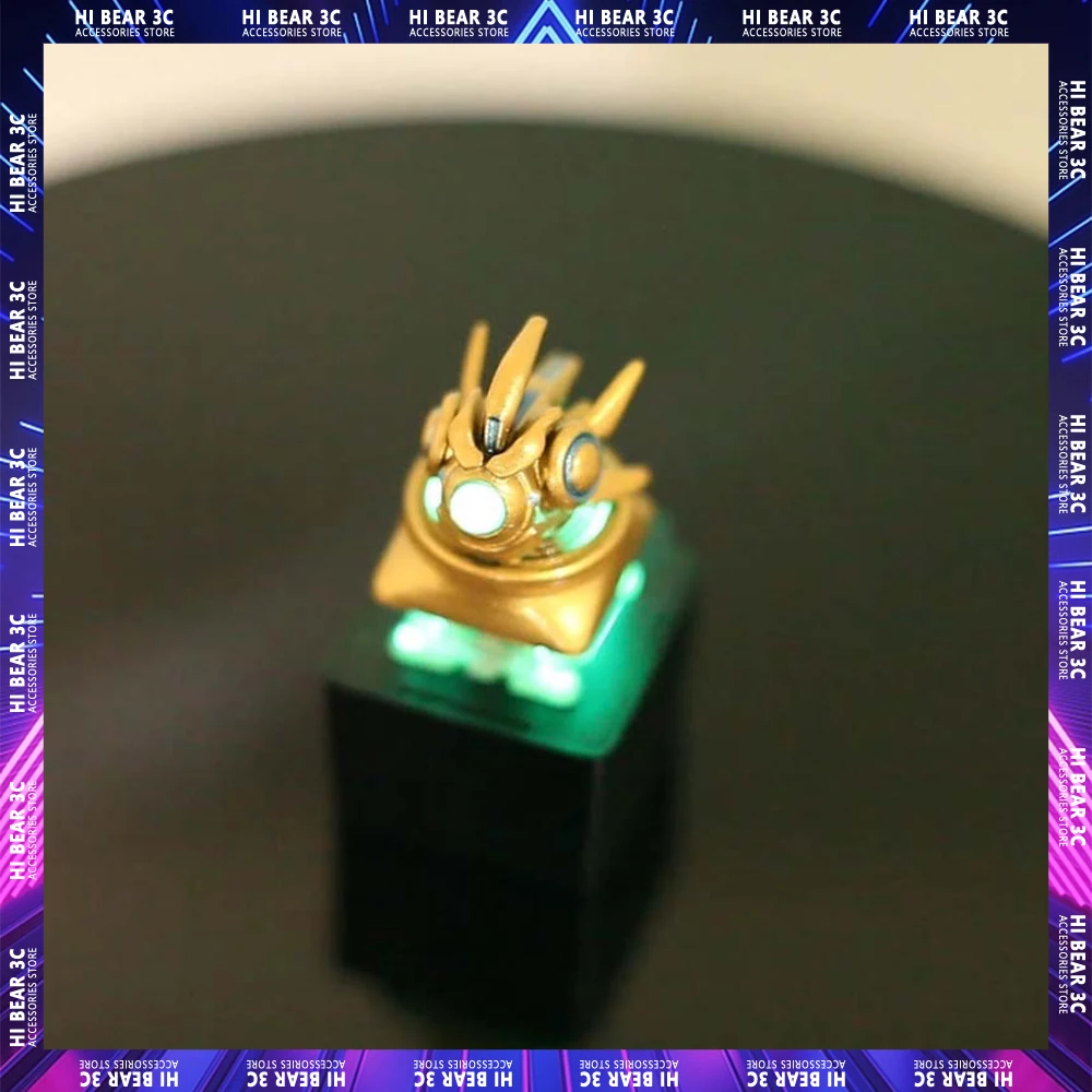 

Starcraft Probe Keycaps Light Transmission Resin Keycap Three-dimensional Customize Pc Gamer Keyboard Keycaps Starcraft Figure