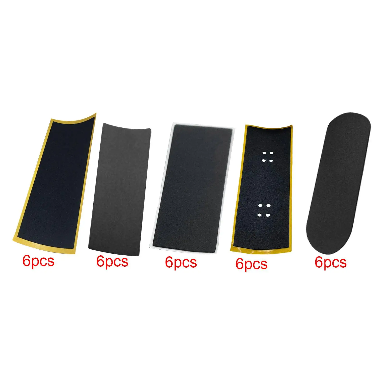 6Pcs Fingerboard Grip Tape Adhesive Replaces for Finger Skateboard