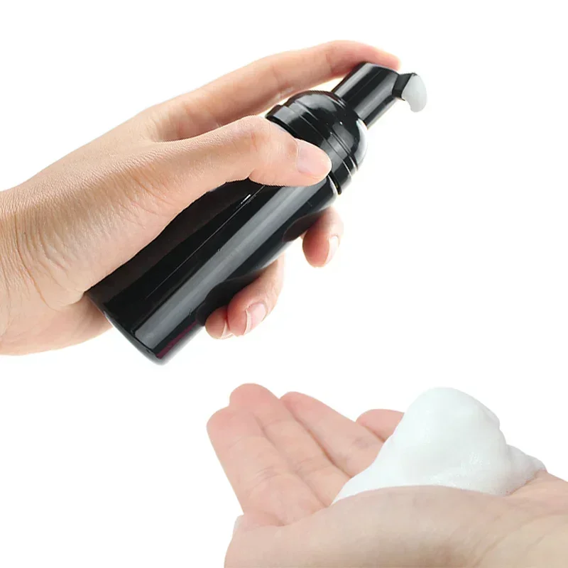 8/10/20pcs 50ml Black Plastic Foam Pump Bottle Refillable Empty Cosmetic Container for Cleanser Soap Shampoo Foaming Bottles