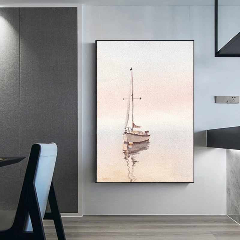 South of France Nautical Art Posters Watercolor Prints Canvas Painting French Riviera Wall Art Pictures Home Room Decoration