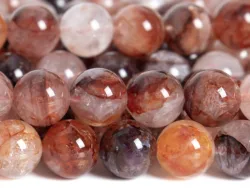 New Genuine Natural Red Gum Flower Beads Grade AAA 4/6/8/10 mm Full Strand Round Loose DIY Beads for Jewelry Making Accessories