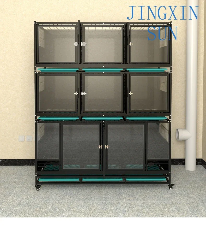 Cage Pet Shop Dog Crate Display Cabinet Hospital Foster Glass  Cabinet Breeding  Isolation Rescue