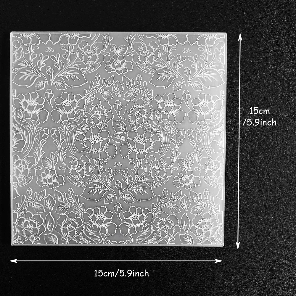 Gear/Flower/Heart Shaped/2D Plastic Embossing Template Folders for Card Making Photo Album DIY