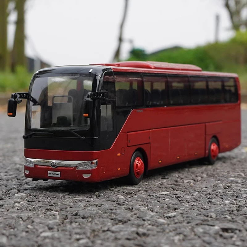 Diecast 1:42 Scale Yutong Bus YUTONG ZK6122H9 Luxury Tourist Bus Model Finished Simulation Collection Gift Toys Display