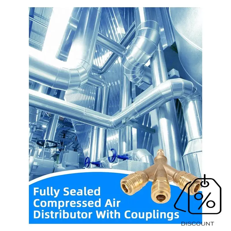 BAAG-distributeur d'air comprimé Triple avec raccords, distributeur à coupleur rapide pour tuyau d'air NW 7.2 1/4AG