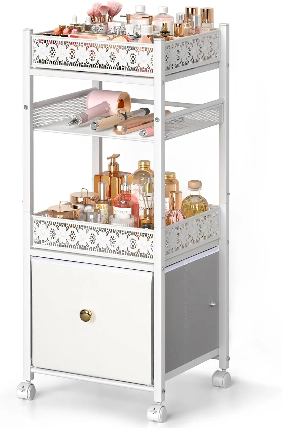 Makeup Organizer, Large Skincare Organizers, Make Up Organizers for Vanity, Makeup Storage Cosmetic Organizer with Drawer