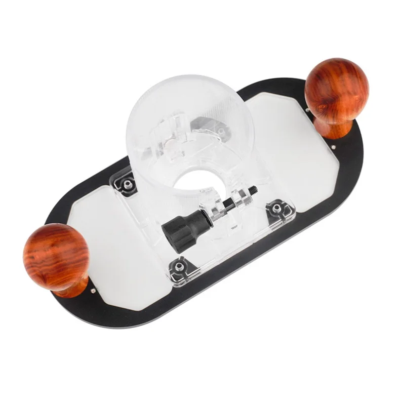 

ABJY-1Set Wood Router Base For Edge Guide-Woodworking Trimming Machine Trimming Machine Base Aluminum Alloy + Acrylic