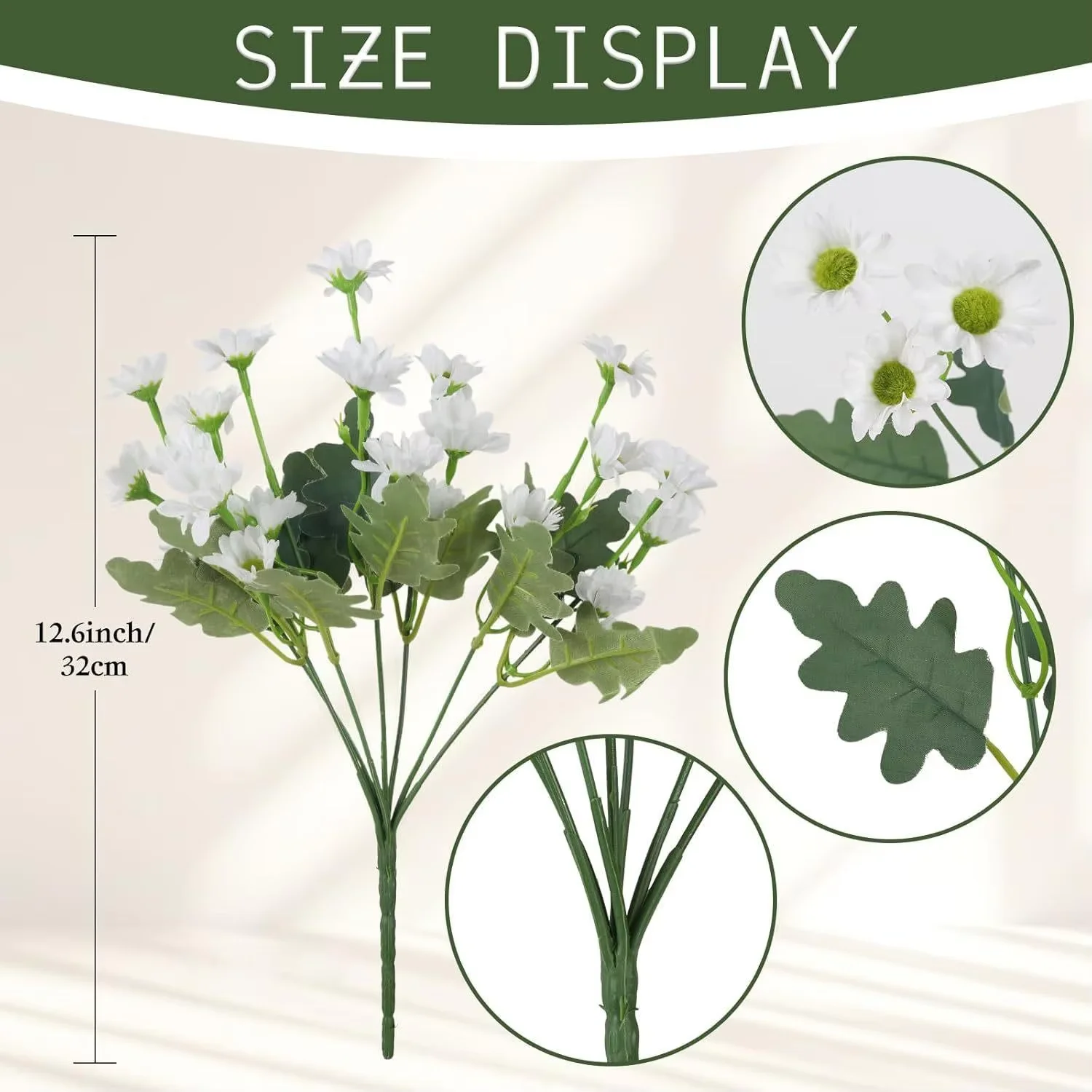 21 رؤساء الخريف الحرير ديزي باقة زينة عيد الميلاد زهرية للمنزل الزفاف ديكور المنتجات المنزلية الزهور الاصطناعية