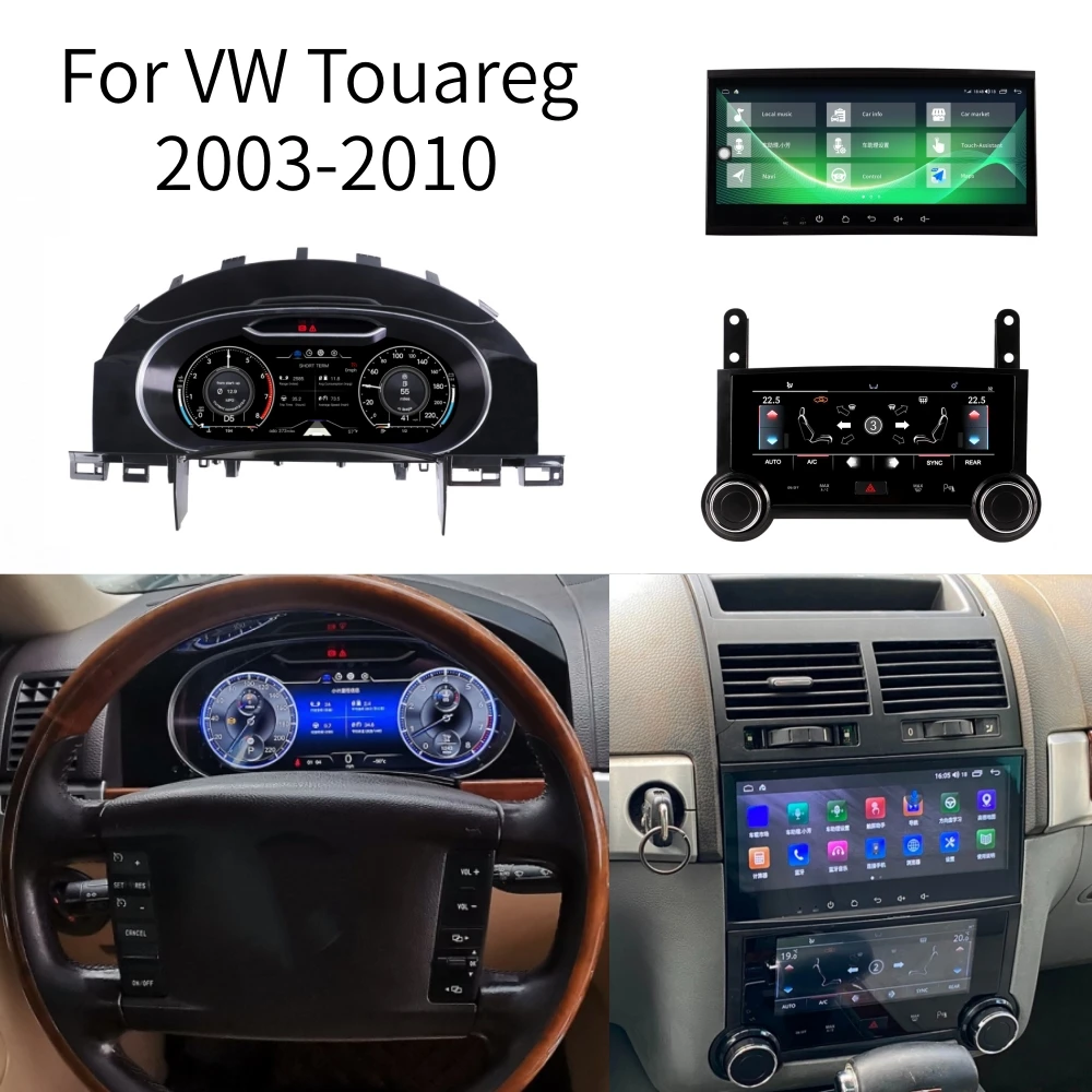 

LCD Screen For VW Touareg 2003-2010 Speedometer Car Digital Cluster Virtual Cockpit Dashboard Instrument Panel Carplay