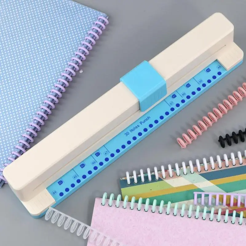 Punching Machine 30 Hole Document Collar Punching Machine Manual DIY A4 Punching Machine Office Supplies