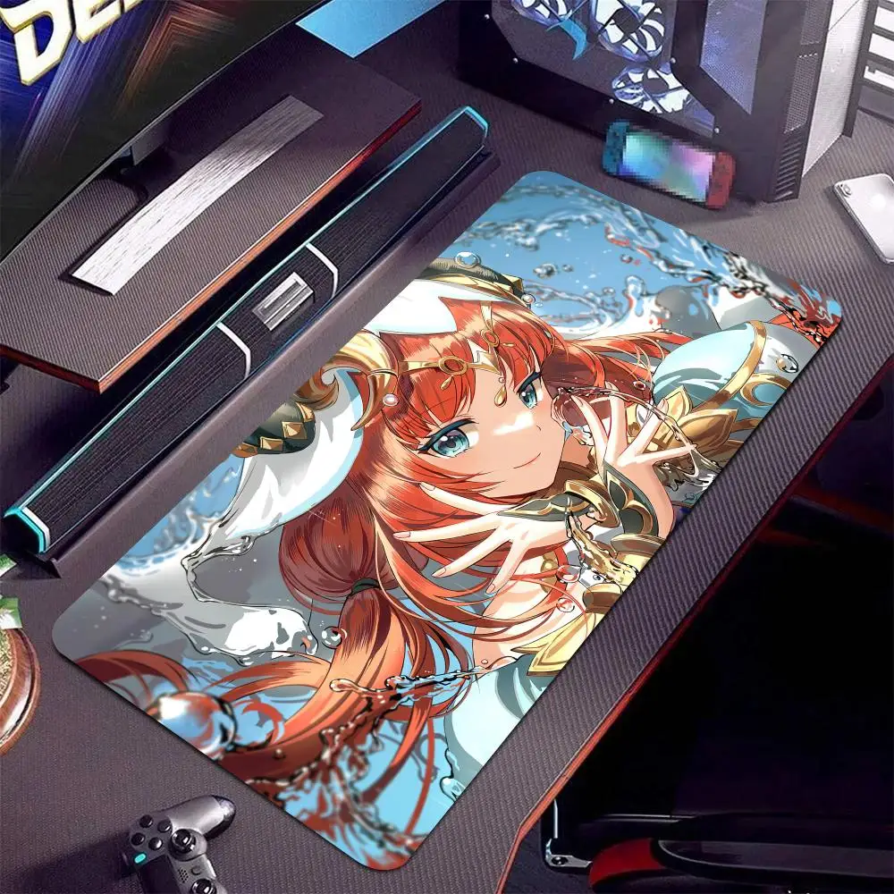 Mona Nilou Genshin Impacto Grande Mouse Pad, Padding Teclado, Acessórios Para Jogos PC, Tapete De Mesa, 600x300mm