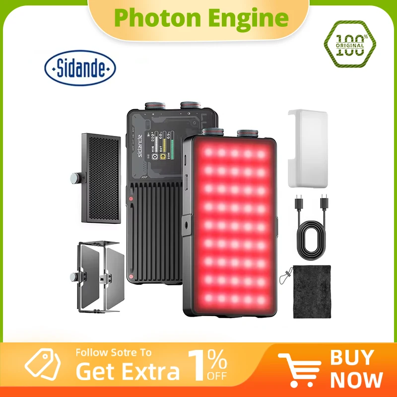 

SIDANDE 2077 RGB Light 2500-9900K Video Lights Mini LED Camera Light Lamp Photo Video Lighting for Youtube Tik tok