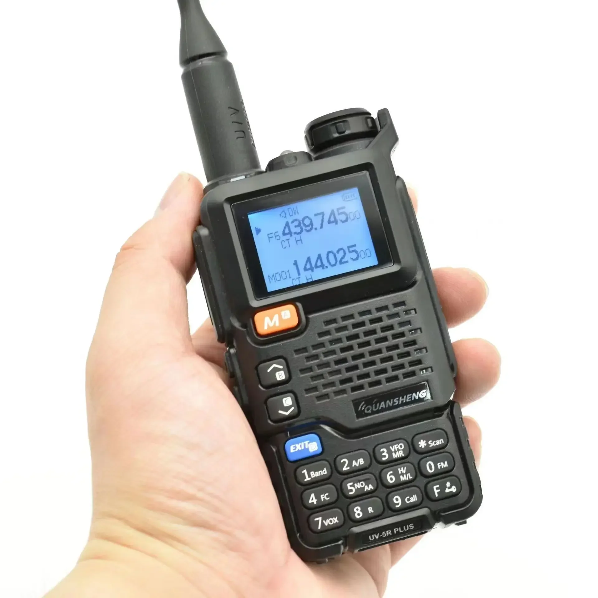 Рация Quansheng UV 5R Plus 5 Вт, 200 каналов, USB Type-C, UHF/VHF, FM, Двухдиапазонная, двухсторонняя беспроводная Частотная репликация