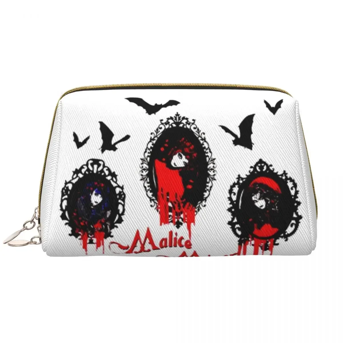 Malice Mizer Visual Kei Japanese Rock Band Gothic Travel Cosmetic Bag Toiletry Makeup Organizer Lady Beauty Storage Dopp Kit