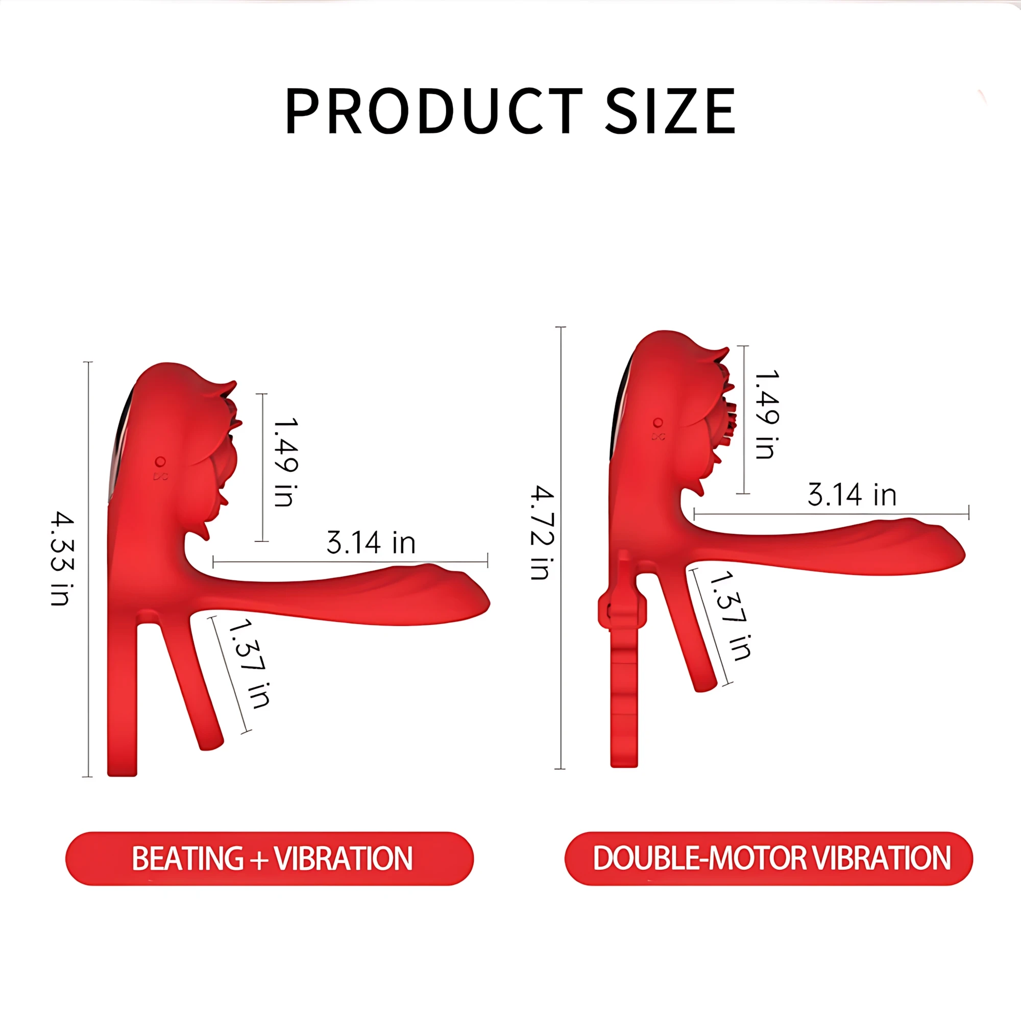 Vibrating Cock Ring Penis Rings Vibrator with Rose Clitoral Stimulator Delay Ejaculation Remote Control Adult Sex Toys for Men - Image 5