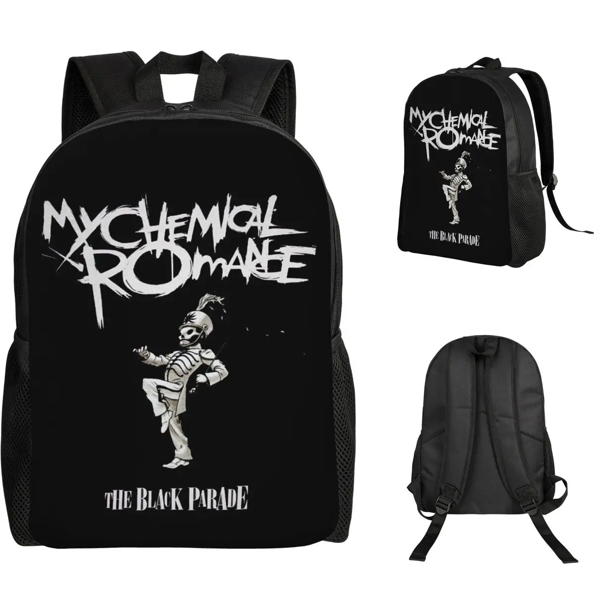 Rock MCR My Chemical Romance Student Backpack School Bag Hiking Travel Daypack for Boys Girls Fashion Bookbag Shoulder Bags