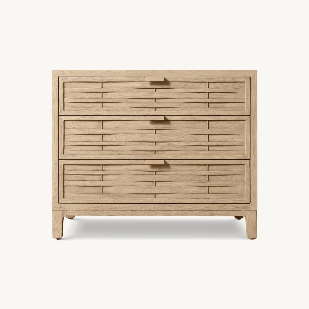 *Modern Bedroom Drawer Cabinets Beside Table Closed Solid Wood Nightstand With 3 Drawers