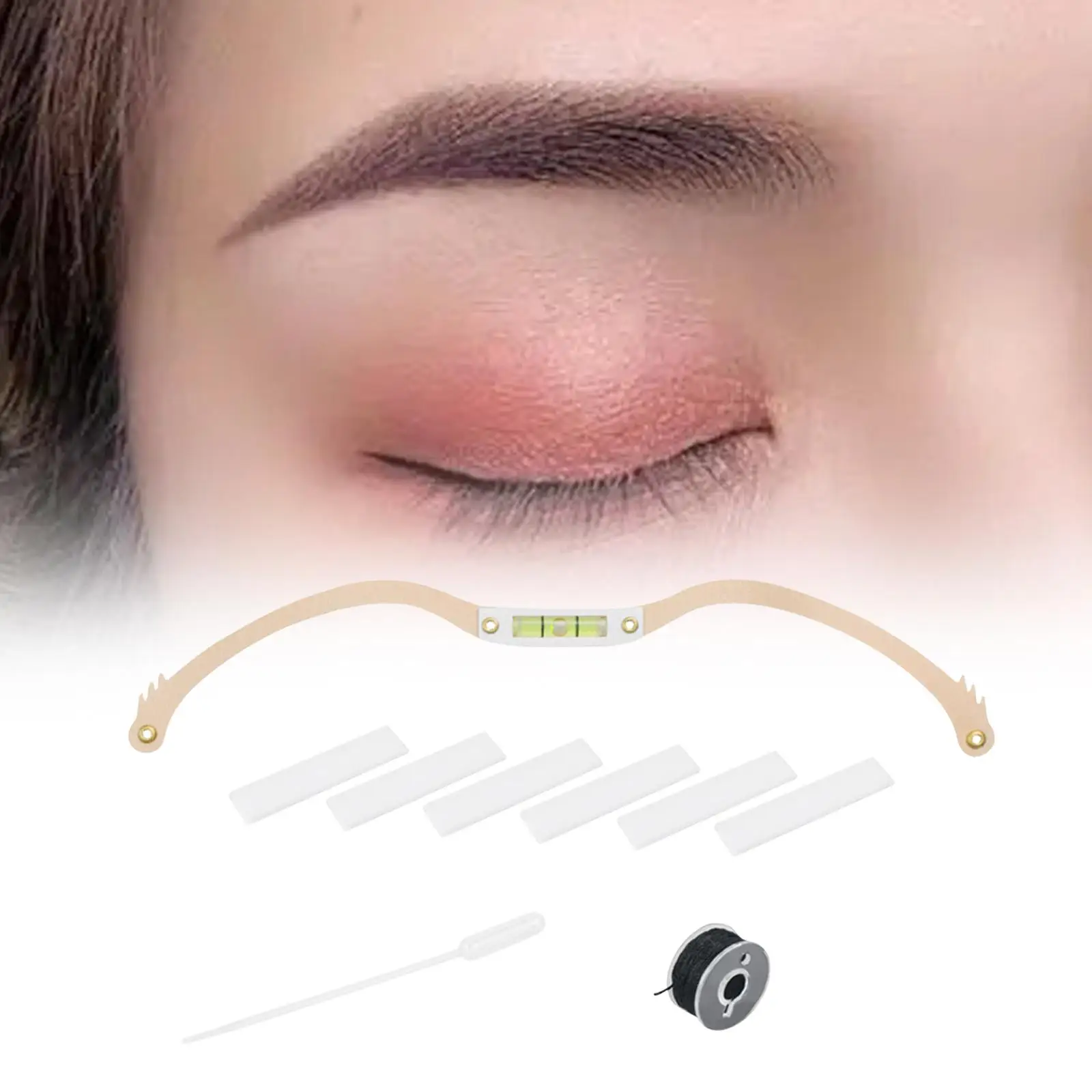 초보자 및 전문 눈썹 스타일리스트를 위한 눈썹 측정자 휴대용 보우 포지셔닝 마커 키트