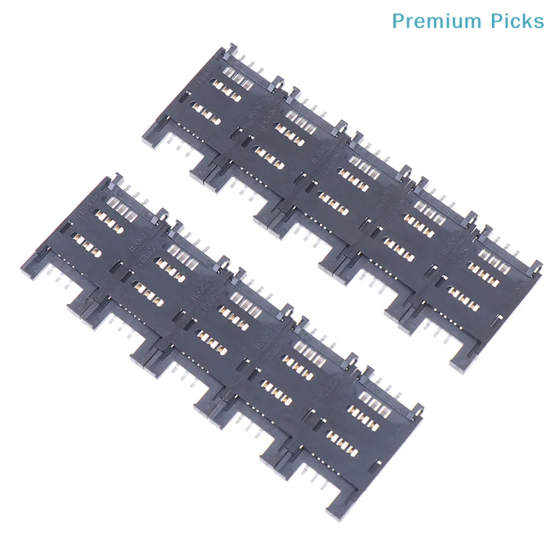 portable10PCS SIM Card Holder 6PIN Card Socket SIM Card Slot Connector for Phone