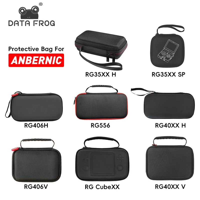 DATA FROG Carrying Bag for Anbernic RG556 RG40XX H RG 406H Game Console Soft Case for RG40XXV RG Cube RG35XX H Game Console
