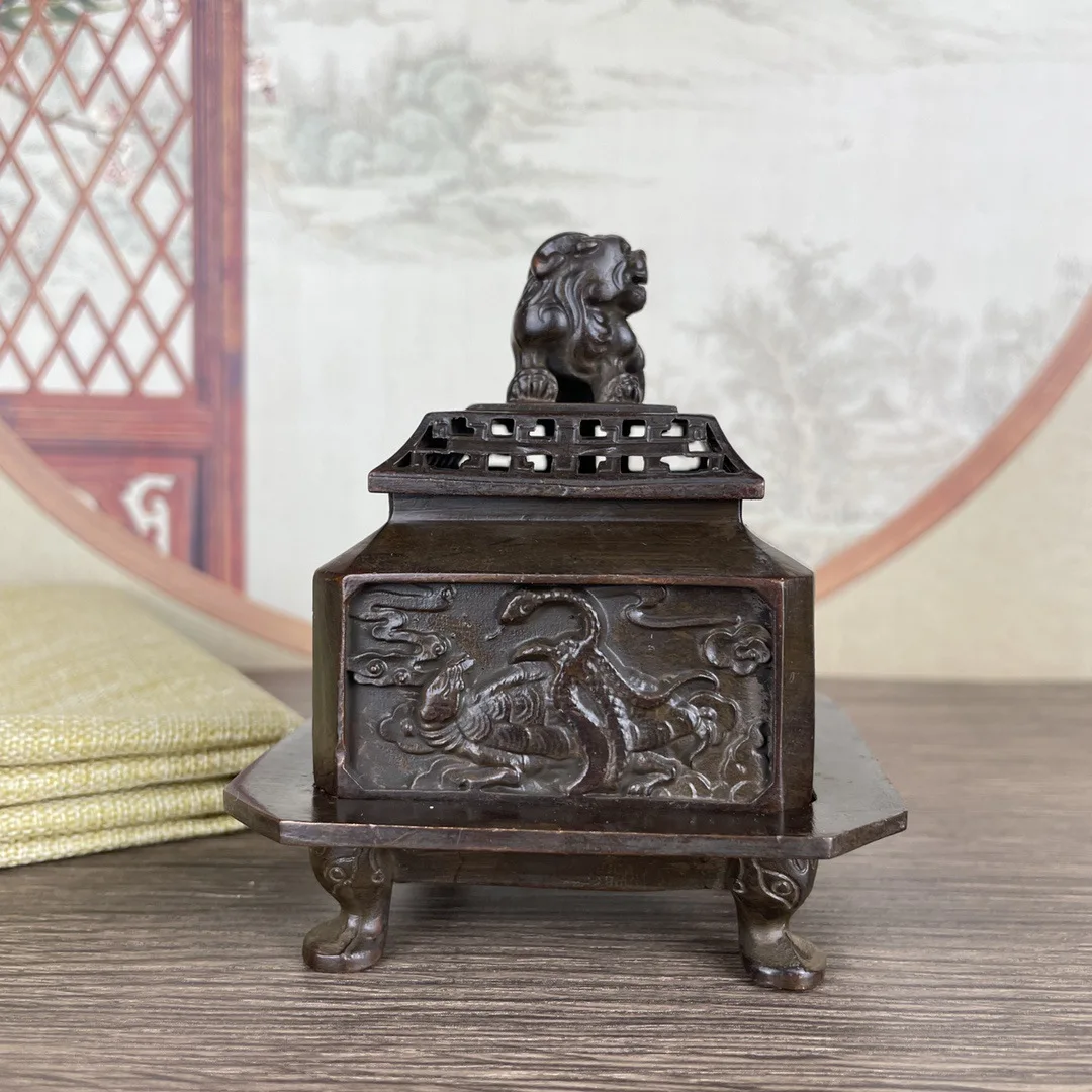 Archaizing Bronze Green Dragon White Tiger Red Sparrow Xuanwu Four Divine Beasts Three Story Aromatherapy Stove Home And Office