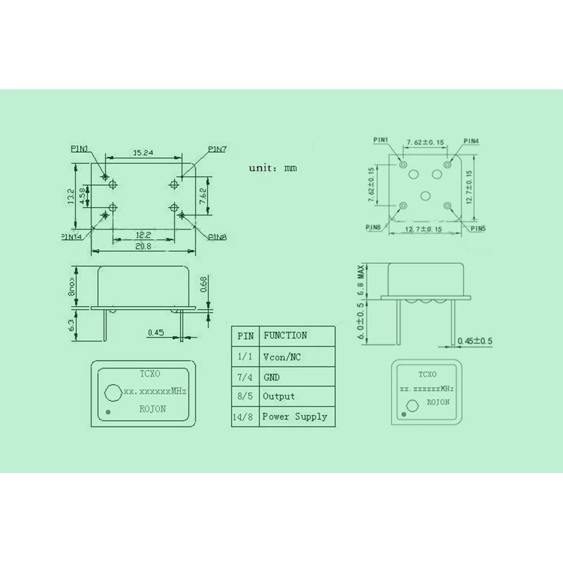 TCXO clock high quality Temperature compensation Crystal oscillator 0.1ppm OCXO clock 12M 13M 24M 100M 80M Support customization