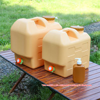 30L Water Jug with Spigot Camping Water Container Large Capacity Water Bucket with Hand Sanitizer Bottle for Outdoor Camping