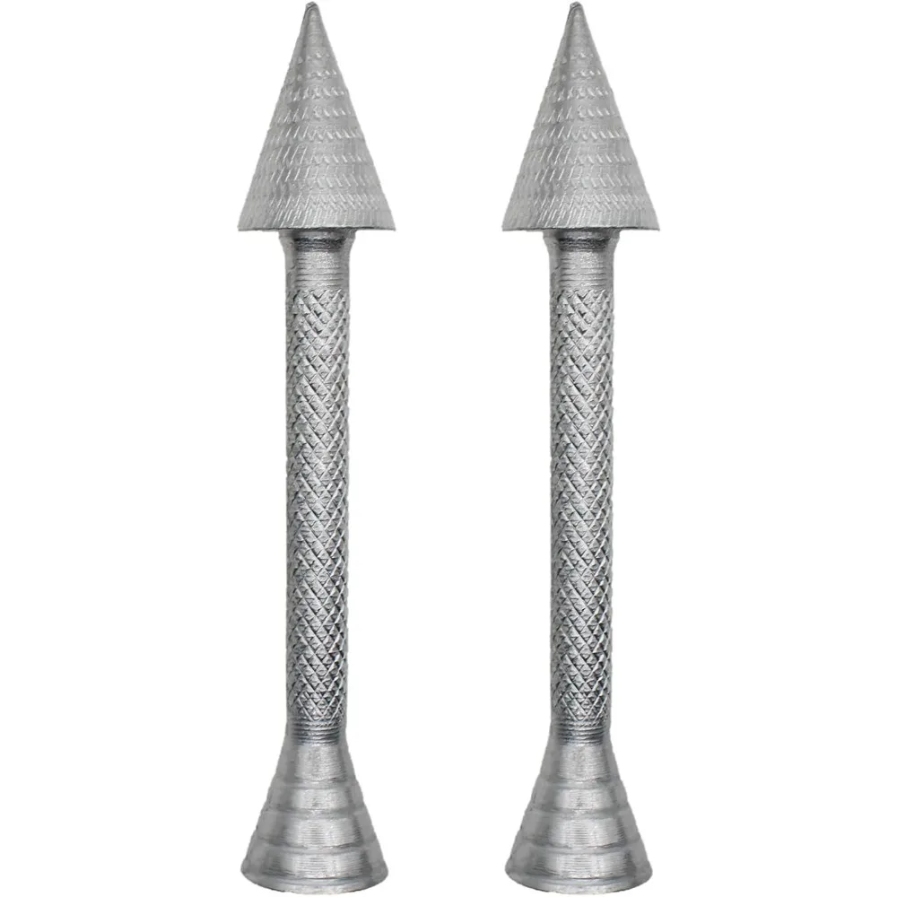 

2 PCS Cake Decorating Stick Aluminum Alloy Pastry Cone Holder Silver Icing Flower Nail for Baking Decoration