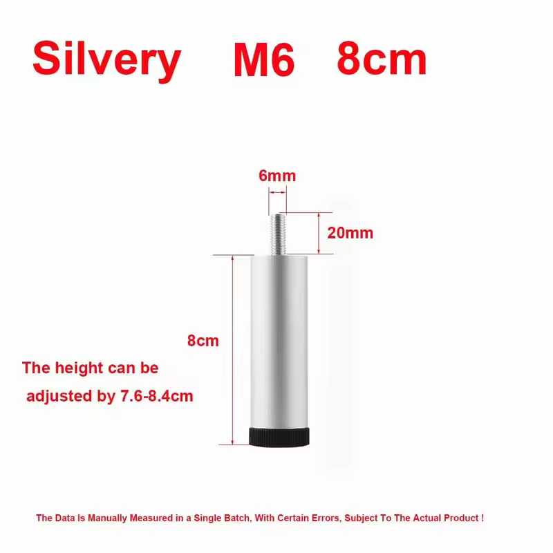 M6 Furniture Height Increasing Foot Pads Washing Machines Refrigerators Shock-Absorbing Adjustable Support Legs - Image 7