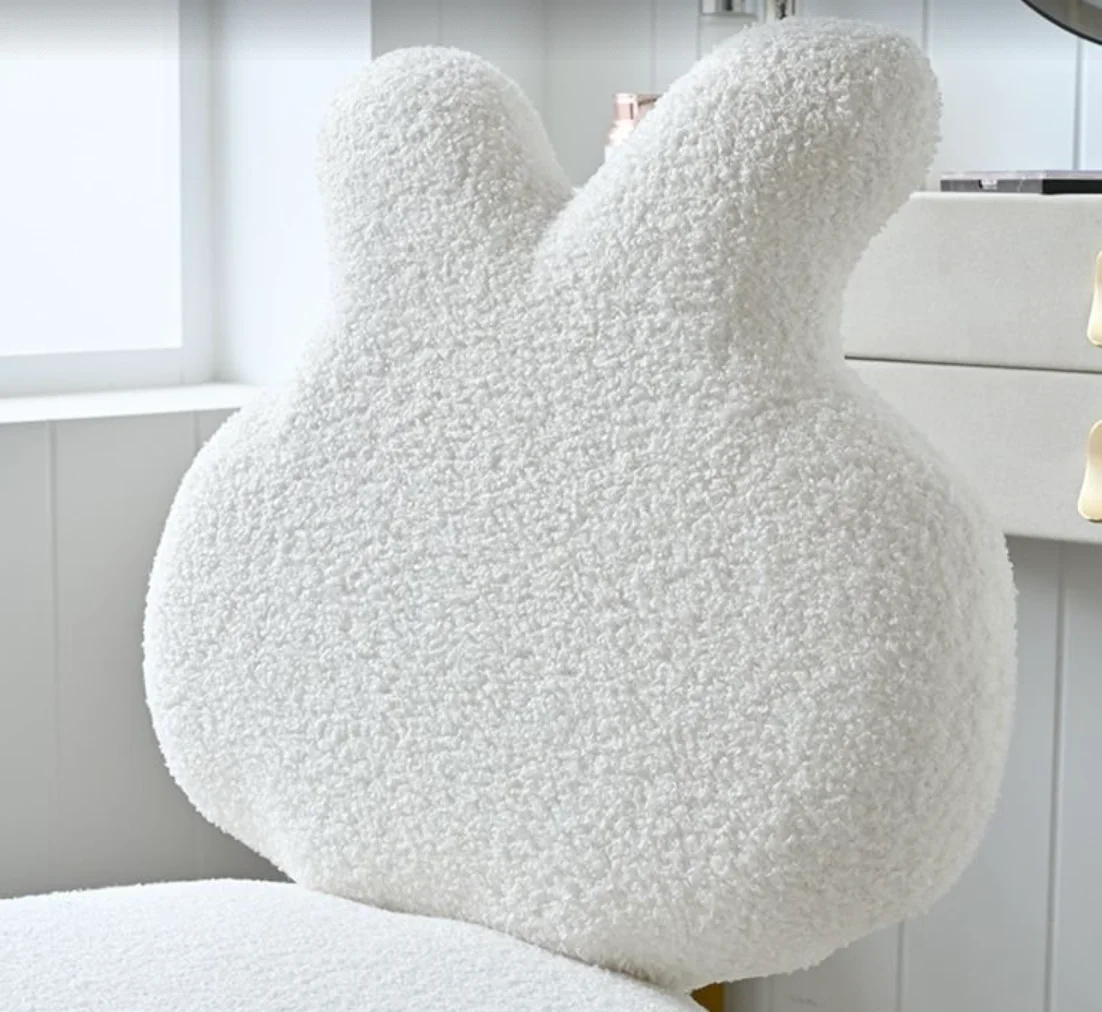 Custom Modern Velvet Cute Rabbit Design Leisure Chair With Comfortable Accent Chair For Bedroom Lounge Outdoor Use Metal Legs
