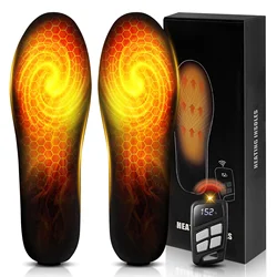 Heated Insoles, 7000mAH Rechargeable Electric Heating Insoles with Remote Control, Up to 13 Hours Heating Foot Warmer