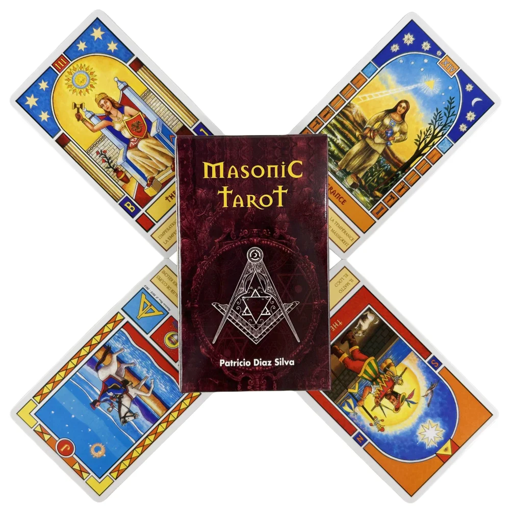 Masońskie karty tarota A 78 Deck Oracle English Visions Divination Edition Borad Playing Games