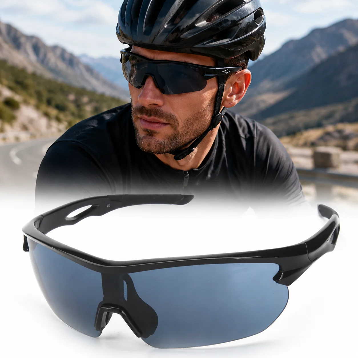 

TR90 Polarized Sports Sunglasses UV400 for Cycling Running MTB Outdoor Windproof Lightweight Eyewear