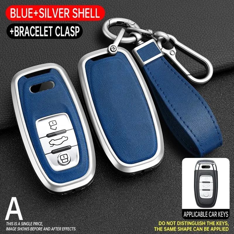 Car Key Case Cover For Audi A1 A3 A4 A5 A6 A7 A8 Q3 Q5 Q7 S4 S5 S6 S7 S8 R8 TT Quattro Q3 Q5 Q7 2009-2015 Accessories