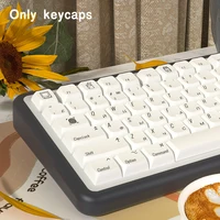 Teclas minimalistas de perfil XDA blanco PBT para teclado mecánico ISO brasileño coreano japonés ruso español francés DIY