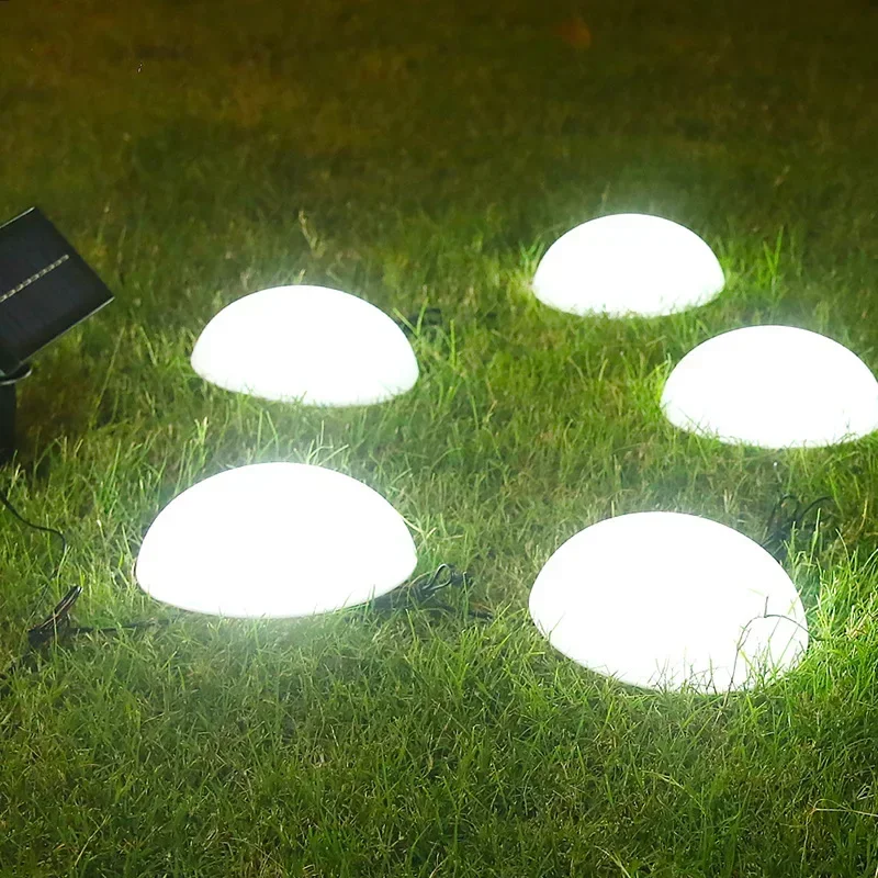 Solar Ground Lights para jardim gramado, lâmpadas impermeáveis, via ao ar livre, paisagem escadas, quintal deck, decoração lâmpada, 1 arrasto, 5