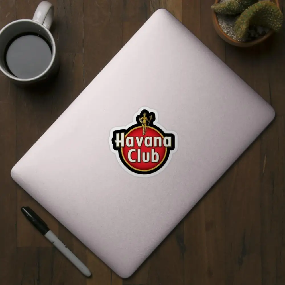 Havana Club Label Sticker for Laptop Decor Bedroom Car Cute Cartoon Art Fashionable Public Suitcase