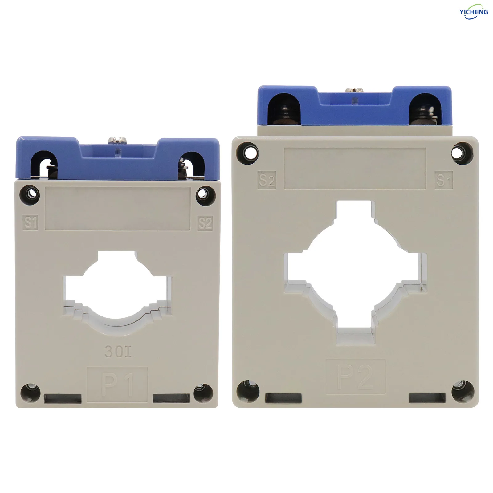 YICHENG DH670 التيار المتناوب مقياس التيار الكهربائي 30A/5-600A/5 ، تجهيز 30 مللي متر/40 مللي متر ثقب الأسلاك النحاسية من خلال نوع محول التيار الجهد المنخفض