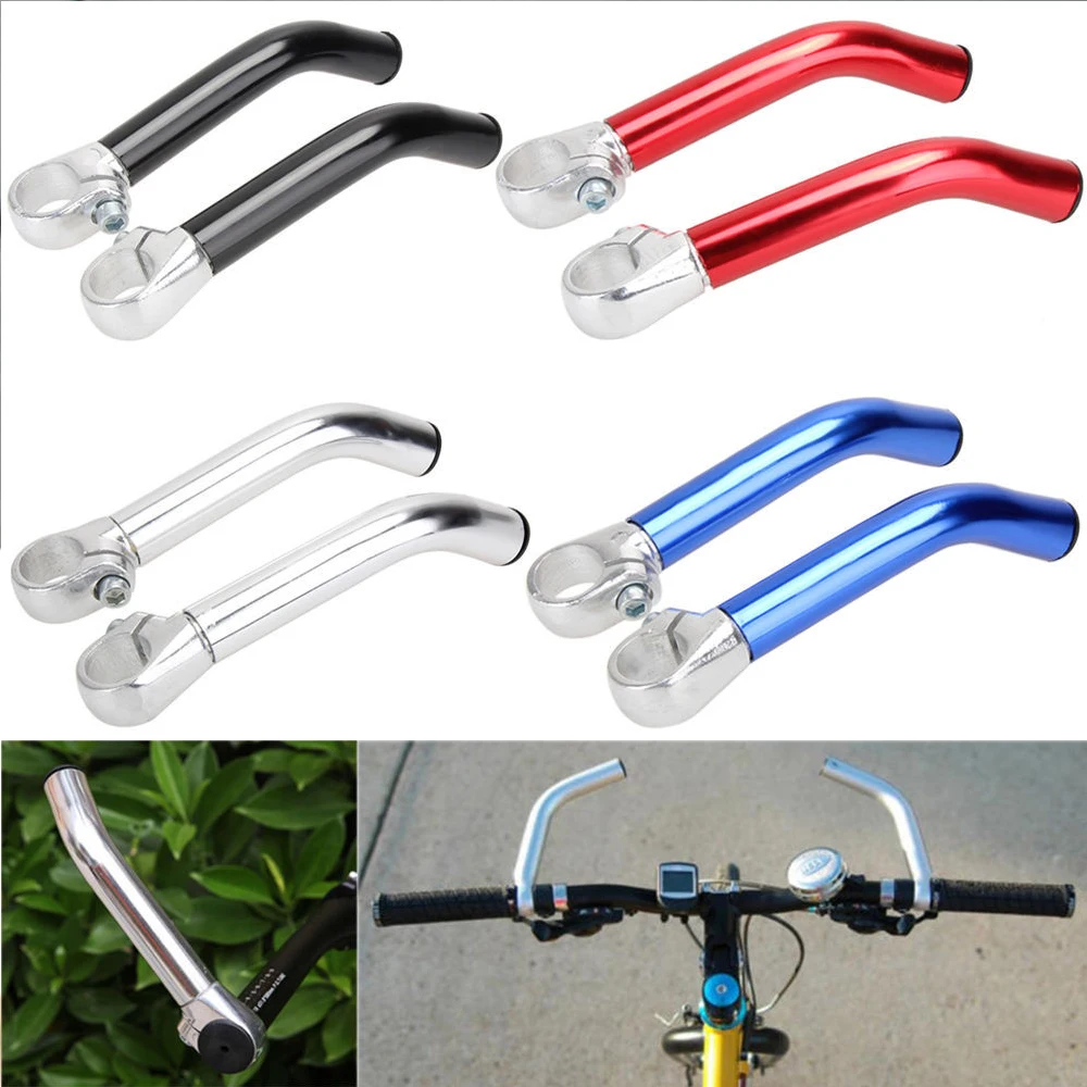 1 Pair Bicycle Deputy Handlebar Aluminum Alloy Anti-slip Bike Secondary Rest Handle Lightweight Handlebars